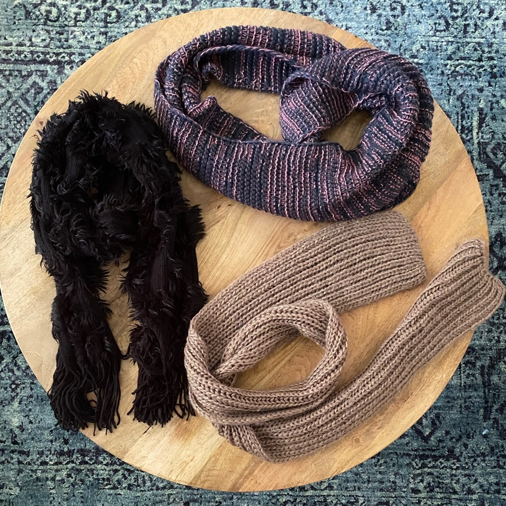 Bundle of 3 fall/winter scarves